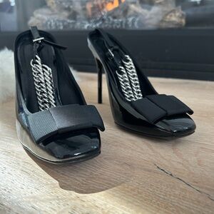 Alexander Wang, Patent Leather Chain-like Accent Pumps - size 8  Never Worn